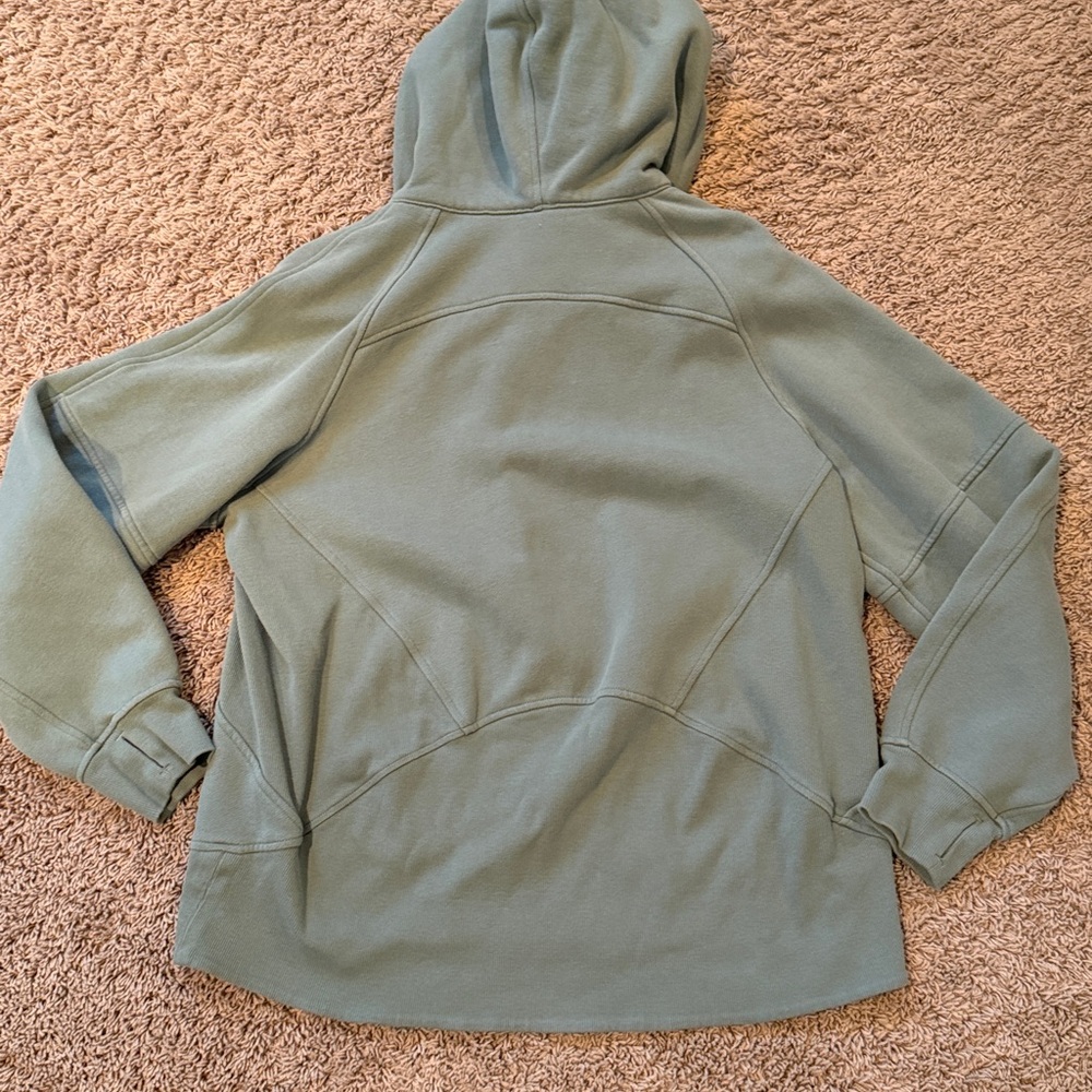 Lululemon half zip full length, hooded sweatshirt M / L Shamrock Green - Picture 4 of 5